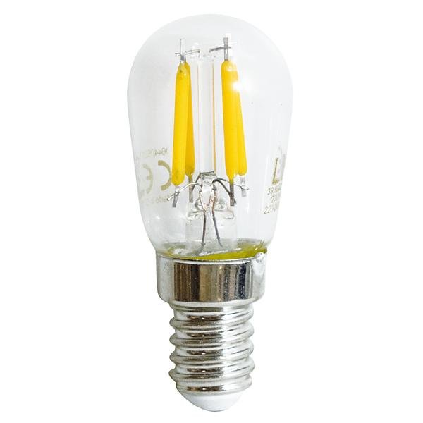 LAMPADA LED T26 FILAMENT TRASP E14, 2,5W FA320° 2700K, 220Vac, LM250, RA 80, 26*61MM